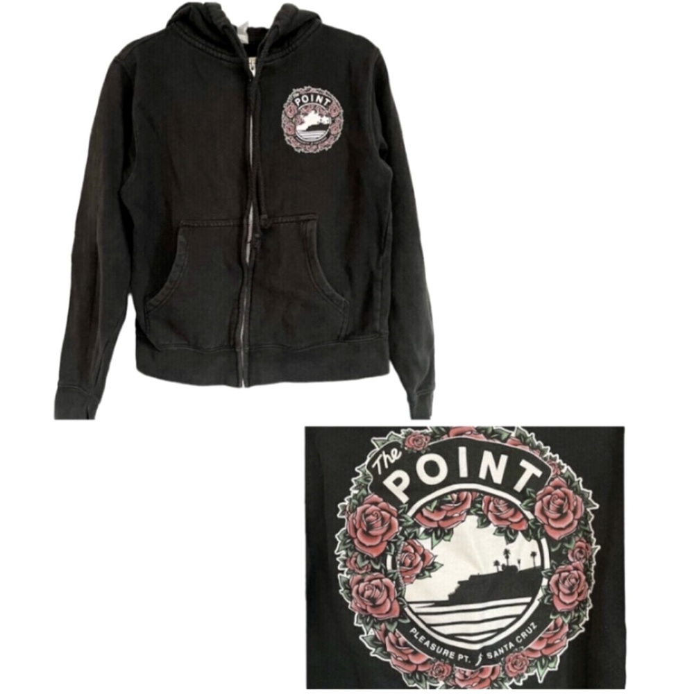 The Point, Santa Cruz surfing zip hoodie sweatshirt XS